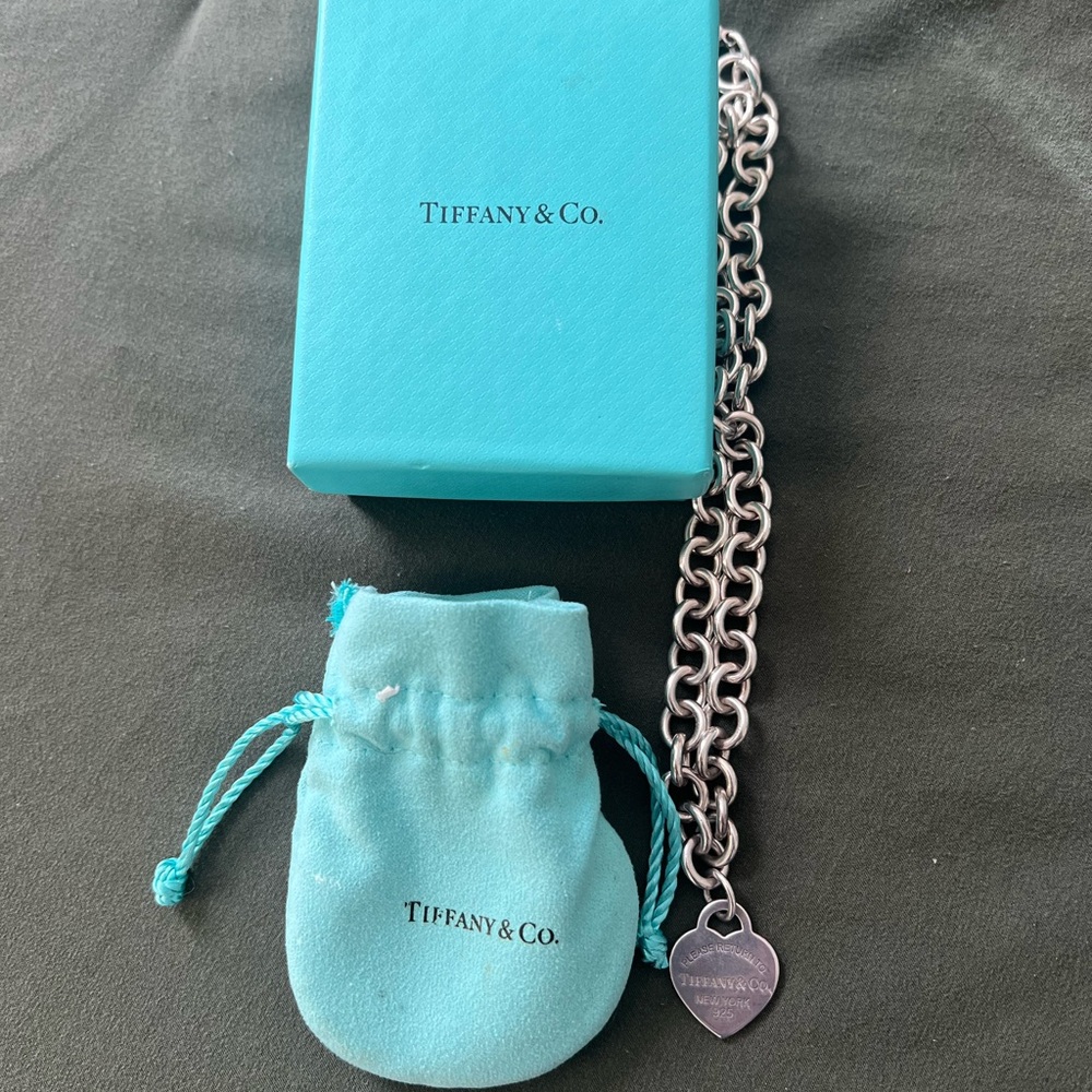 Tiffany & Co. Silver Heart Charm Bracelet